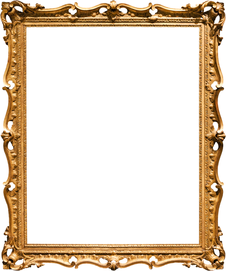 Vertical Narrow Baroque Wooden Painting Frame